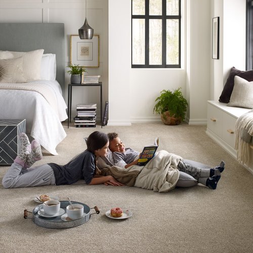 kids reading on bedroom floor from Perge Carpet & Floors in Wheaton, MD